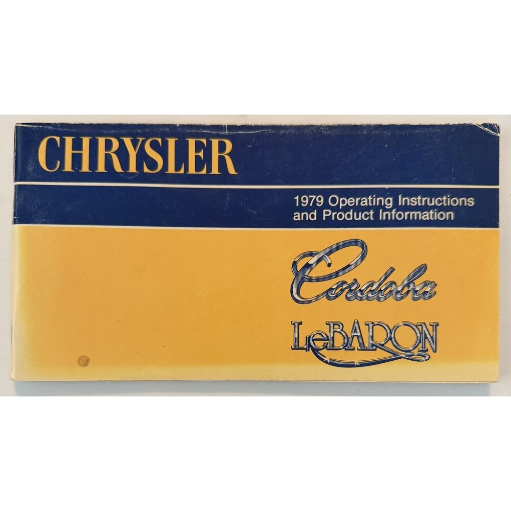 1979 Chrysler Cordoba-LeBaron Owner's Manual 81-270-9104